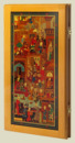 Нарды, шашки Восточный базар (светлая рамка, прямые, средние, с домом для фишек)