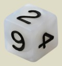 Игральная кость 10 мм Мраморная (пластик, серая, 1 шт)