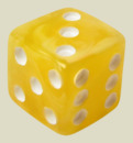 Игральная кость 17 мм Янтарь (светлая, скруглённая, 1 шт)