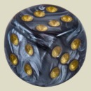 Игральная кость 12 мм Асфальт (пластик, 1 шт)