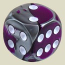 Игральная кость 12 мм Металлик (пластик, розовый, 1 шт)