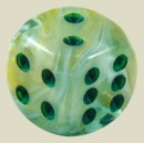 Игральная кость 12 мм Мираж (пластик, золотой, 1 шт)