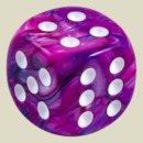 Игральная кость 12 мм Мираж (пластик, розовый, 1 шт)
