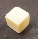 Игральная кость 12 мм Белоснежная (материал кость, прямая, под набивку точек, 1 шт)